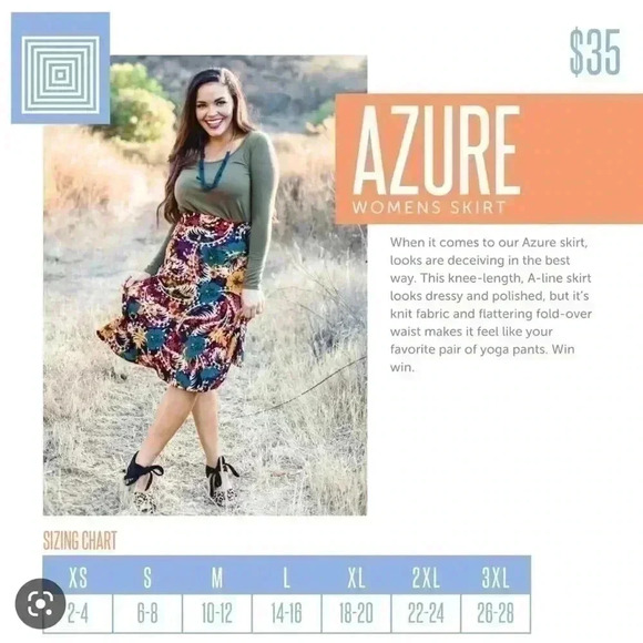 Lularoe small purple floral Azure a-line skirt.‎ NWT. Silky texture - Picture 6 of 6